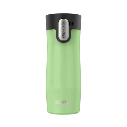 Contigo West Loop 3.0 Stainless Steel Travel Mug with Tea-Bag Hook & Spill-Proof Lid, Vacuum-Insulated Reusable Cup Coffee and Tea, 16 oz (473 mL), Cucumber - Keeps Drinks Hot up to 11 Hours 🍁 All In One Marketplace Canada