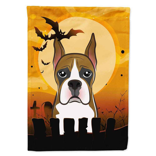 Caroline's Treasures BB1781CHF Halloween Boxer Canvas House Size Flag, Multicolor, Large
