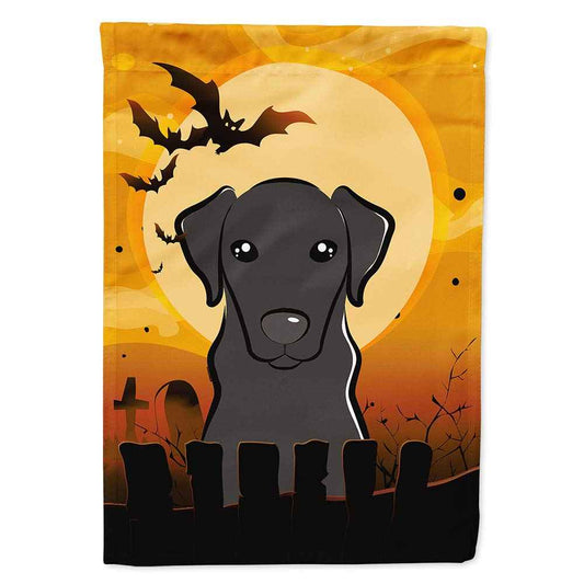 Caroline's Treasures BB1793CHF Halloween Black Labrador Canvas House Size Flag, Multicolor, Large