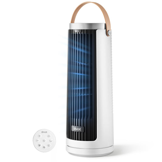 Levoit Mini Tower Fan for Bedroom, Quiet Cooling Desk Fan with Upgraded DC Motor, 20dB Ultra Silent, Portable Small Standing Fan with 5 Speeds, Multi‑Angle Oscillation, Remote & 12H Timer, Windi 🍁 All In One Marketplace Canada