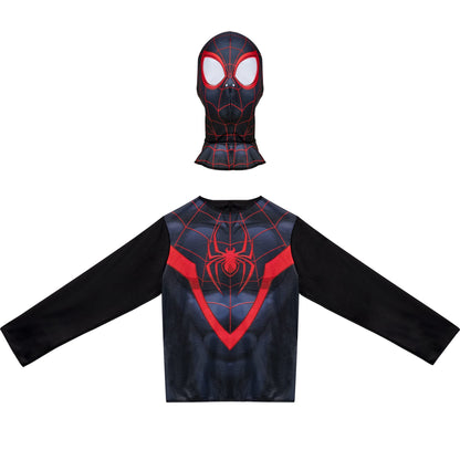 Marvel Spider-Man Team Halloween Costume Dress Up Box - Three Medium-Size Long-Sleeved Tops and Fabric Masks