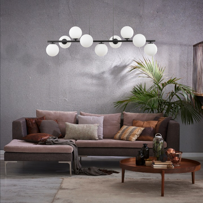 ESTERA 9-Light Scandinavian Glass Pendant Light for Dining Table & Modern Interiors