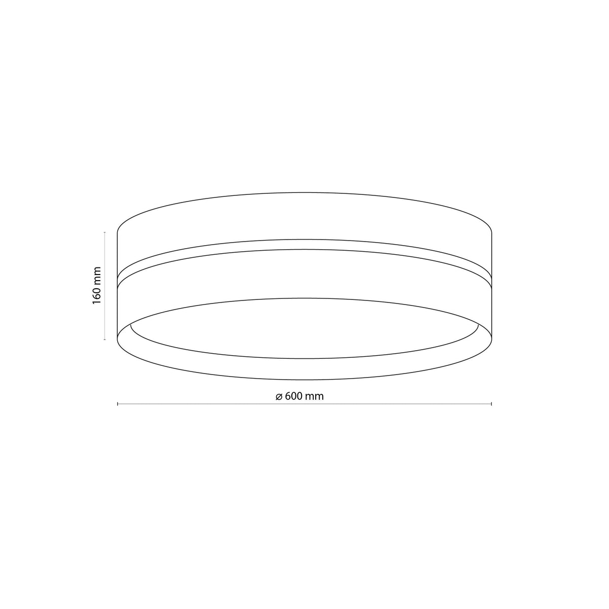 Linobianco Natural  Linen Large Flush Mount Ceiling Light for Bedroom, Hallway & Living Room