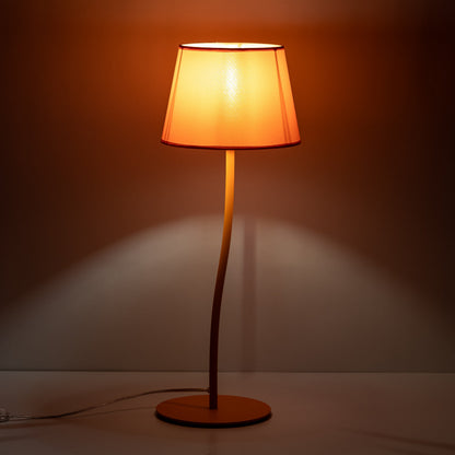 NICOLA Orange Mid-Century Modern Table Lamp for Bedroom & Living Room