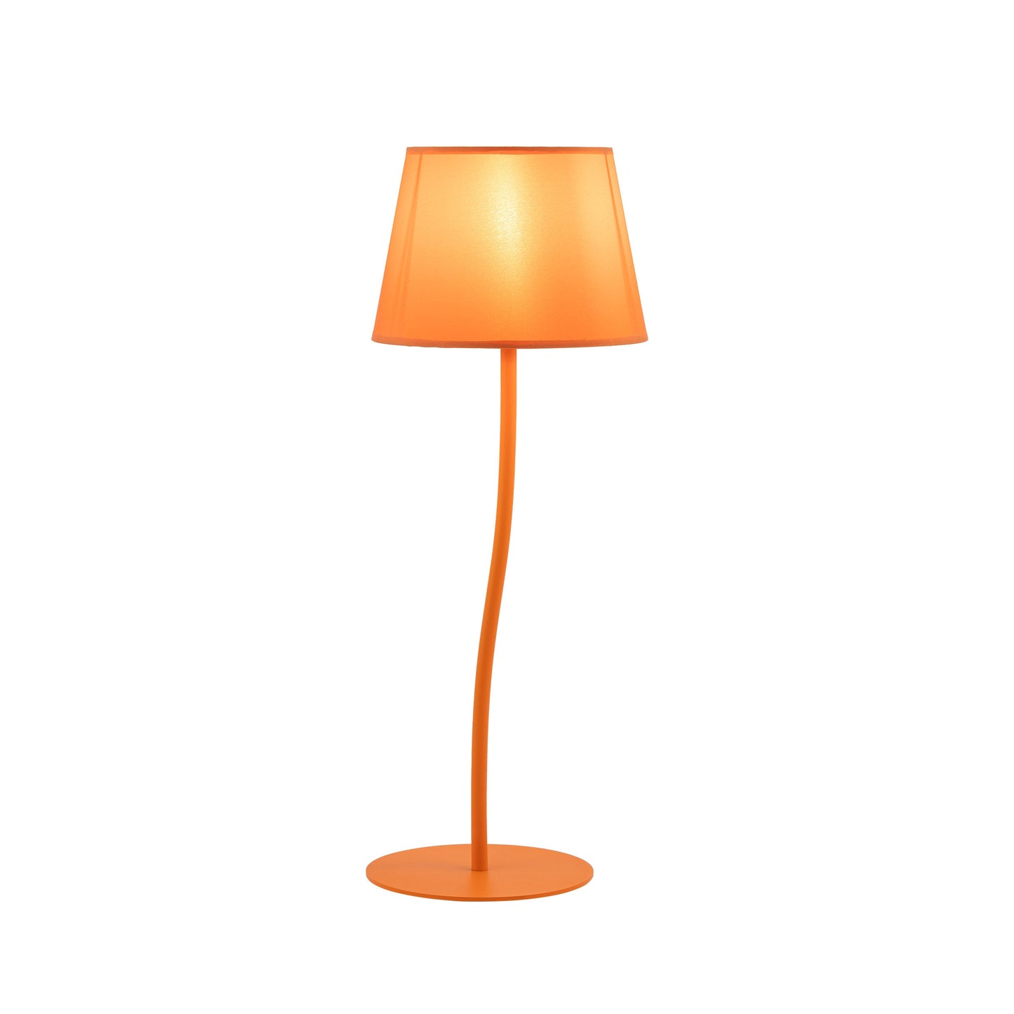 NICOLA Orange Mid-Century Modern Table Lamp for Bedroom & Living Room