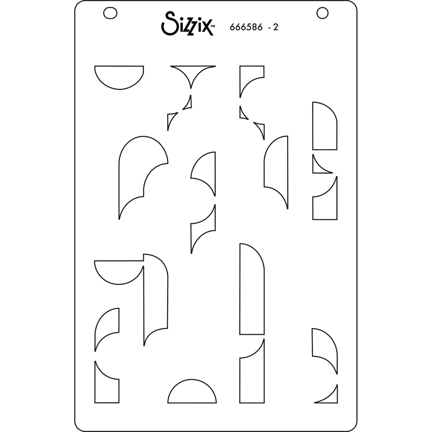 Sizzix A6 Layered Stencils 4PK Cosmopolitan, Around the Block by Stacey Park