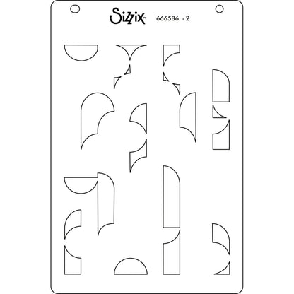 Sizzix A6 Layered Stencils 4PK Cosmopolitan, Around the Block by Stacey Park
