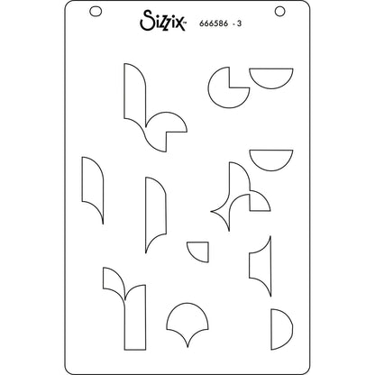 Sizzix A6 Layered Stencils 4PK Cosmopolitan, Around the Block by Stacey Park