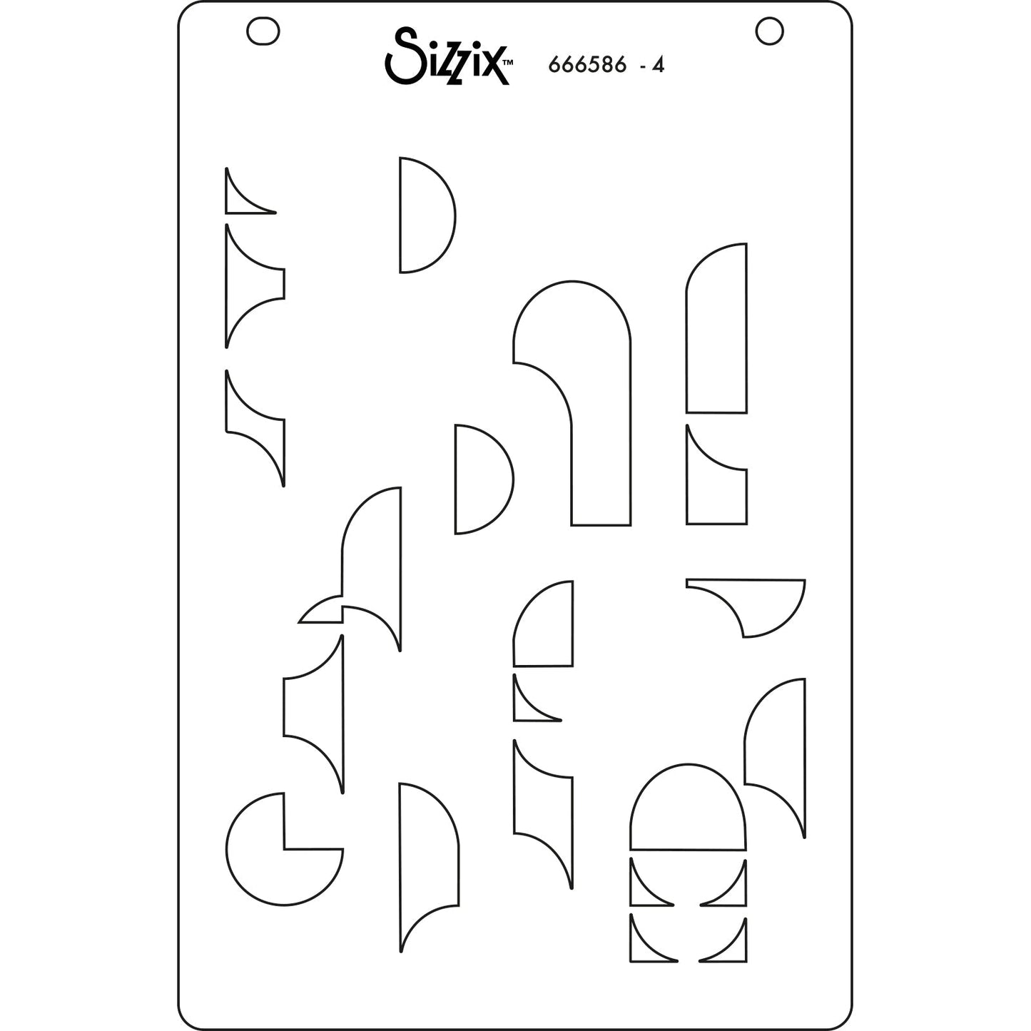Sizzix A6 Layered Stencils 4PK Cosmopolitan, Around the Block by Stacey Park