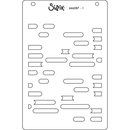 Sizzix A6 Layered Stencils 4PK Cosmopolitan, Downtown by Stacey Park