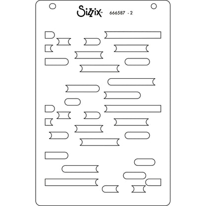 Sizzix A6 Layered Stencils 4PK Cosmopolitan, Downtown by Stacey Park