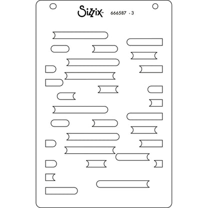 Sizzix A6 Layered Stencils 4PK Cosmopolitan, Downtown by Stacey Park
