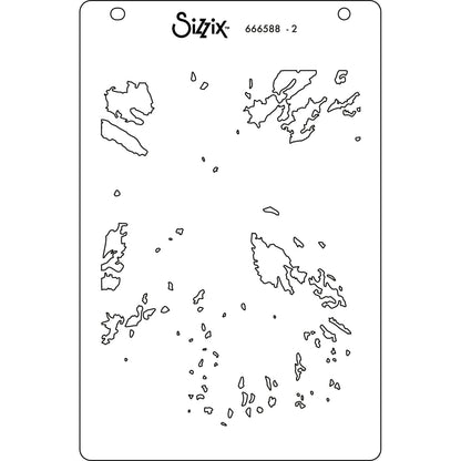 Sizzix A6 Layered Stencils 4PK Cosmopolitan, Floral Impressions by Stacey Park