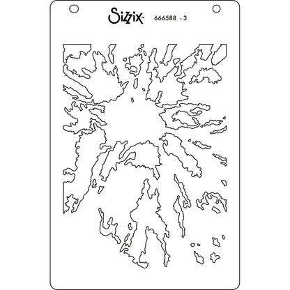Sizzix A6 Layered Stencils 4PK Cosmopolitan, Floral Impressions by Stacey Park