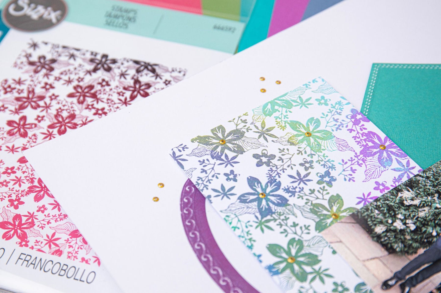 Sizzix Clear Stamp Set Cosmopolitan, Petals by Stacey Park
