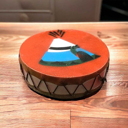 Interior Rear View Mirror Hanging Drum with Tepee