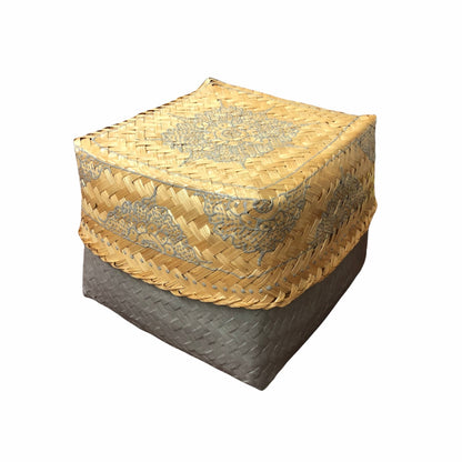 Grey Henna Rattan Box