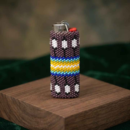 Feathers Beaded Lighter Case