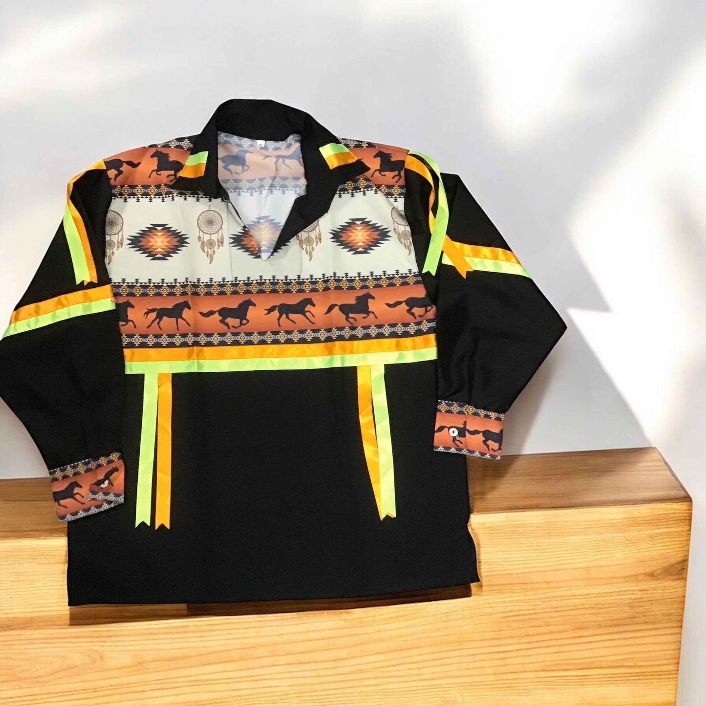 Ribbon Shirt with Horses