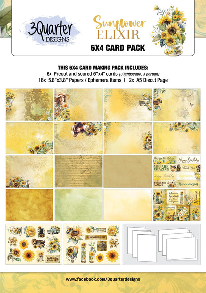 Sunflower Elixir 6x4 card pack