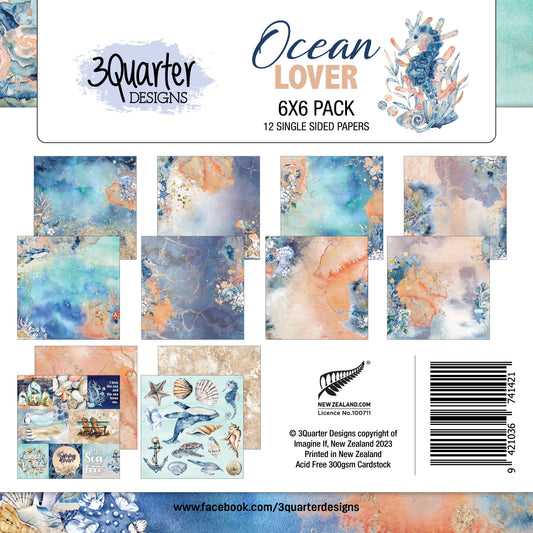3Quarter Designs - Ocean Lovers - Paper Pad  6 x 6