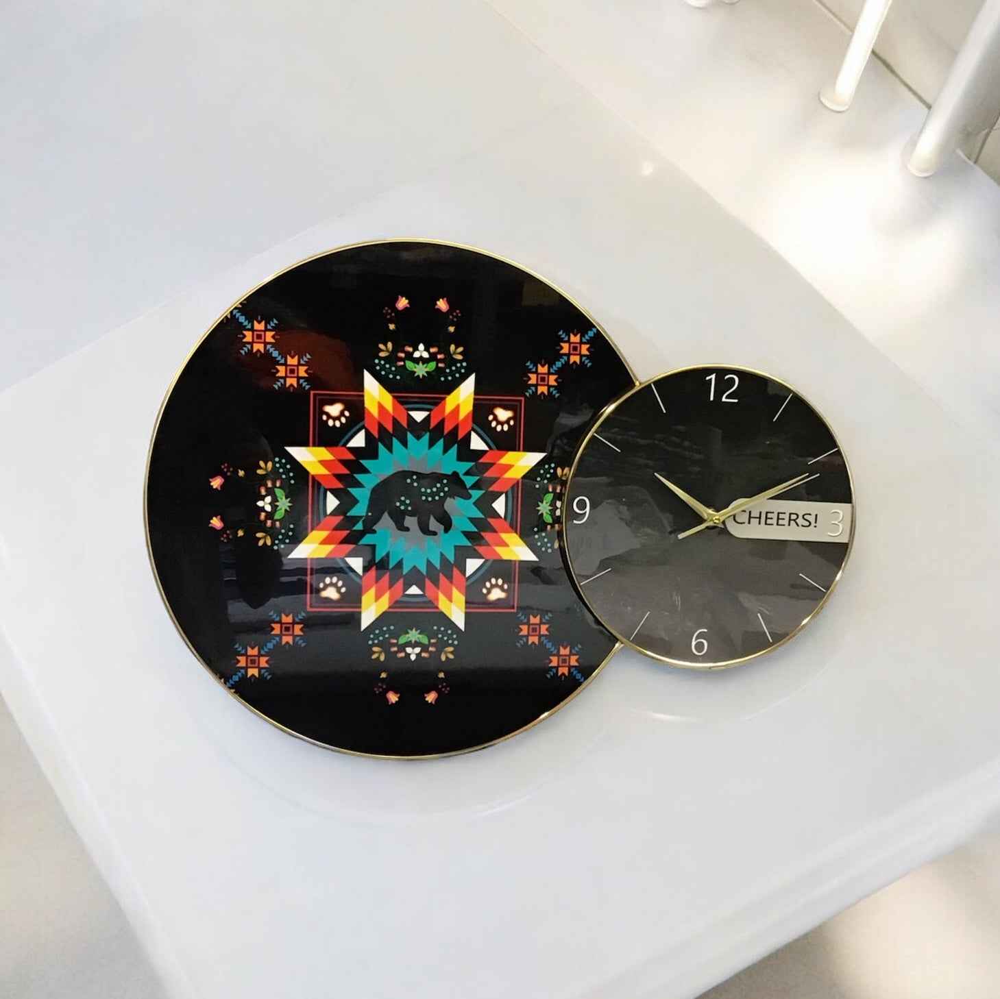 Bear Native Wall Clock