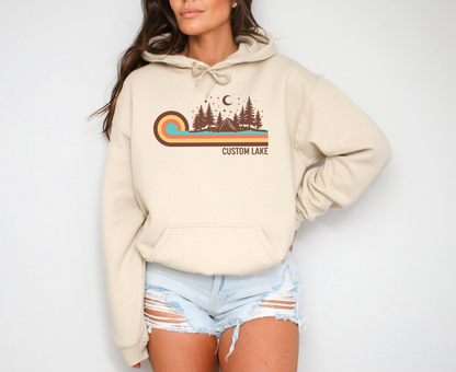 Retro 70s Camping Unisex Hoodie | Lake Apparel