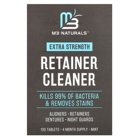 Retainer Cleanser Tablets Cleaner Remove Odors Discoloration Stains and Plaque 4 Month Supply Denture Cleansers Retainers Mouth Guards Denture Bath Mint by M3 🍁 All In One Marketplace Canada