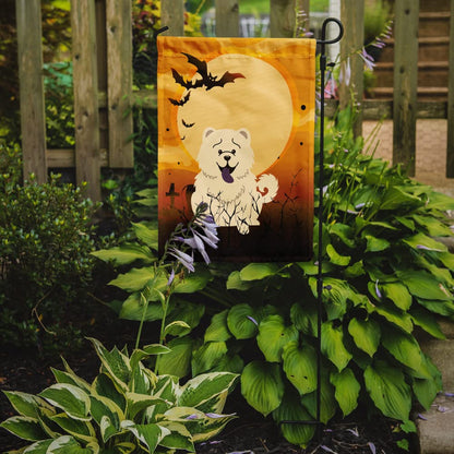 Caroline's Treasures BB4406GF Halloween Chow Chow White Flag Garden Size, Small, Multicolor