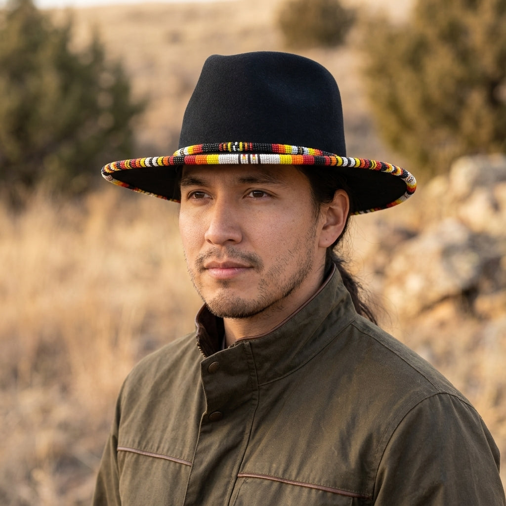 Size-57 Handmade Beaded Hat