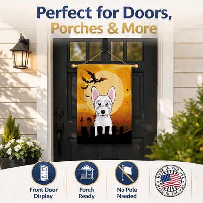 Caroline's Treasures BB1784CHF Halloween Westie Canvas House Size Flag, Multicolor, Large