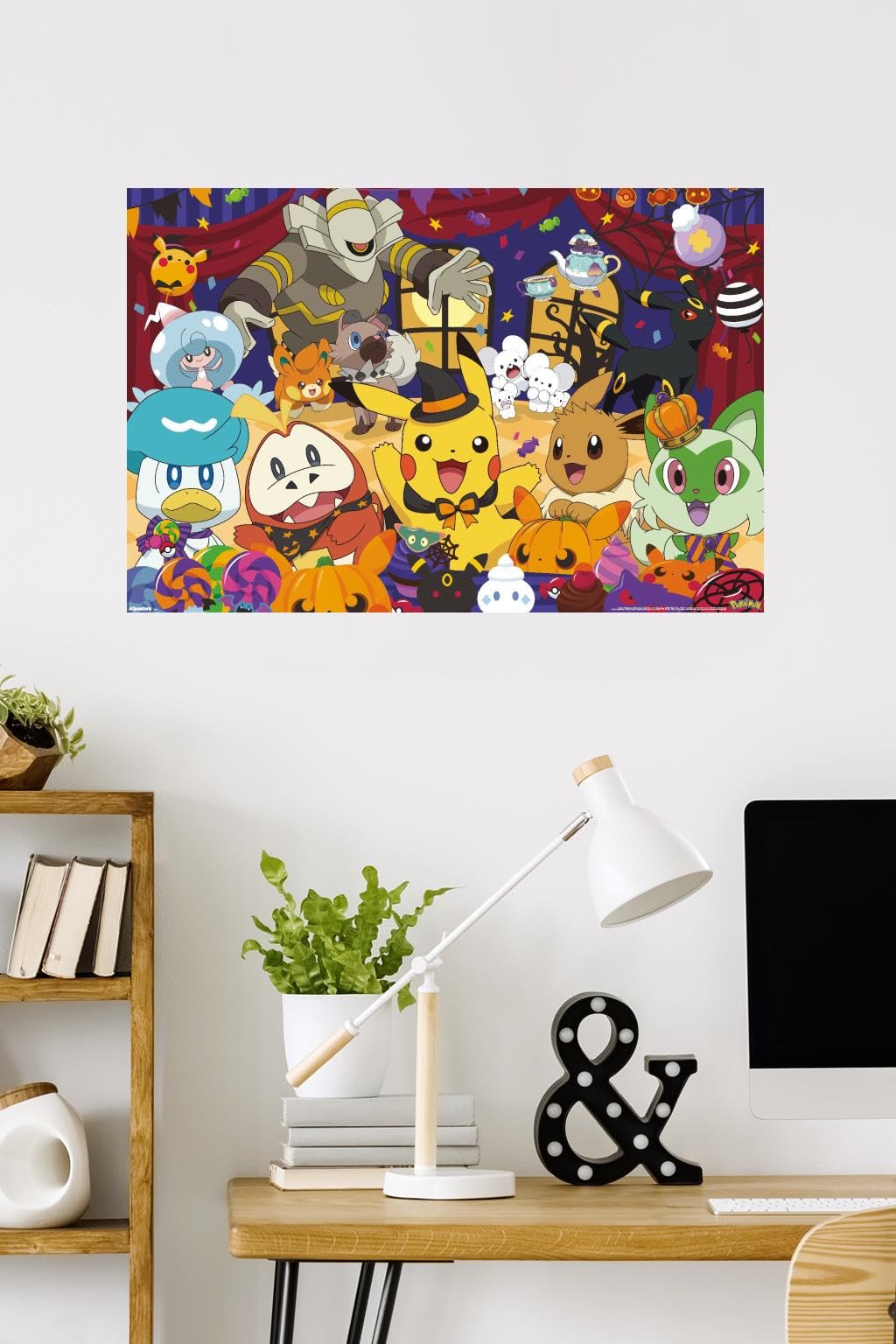 Pokémon: Halloween Party- Group Wall Poster, 34L" x 22.4W", Premium Unframed Version