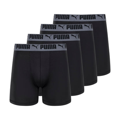 Puma Men's 4 Pack Active Stretch Boxer Briefs, Black, Medium 🍁 All In One Marketplace Canada