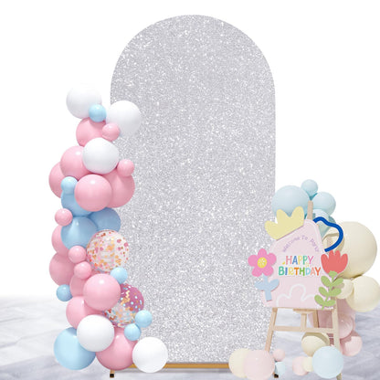 Arch Cover Sequin Arch Backdrop Covers Spandex Fitted Fabric Covers for Party Halloween Birthday Ceremony Decoration
