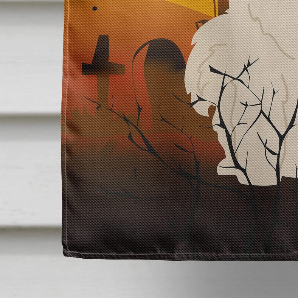 Caroline's Treasures BB4296CHF Halloween Samoyed Flag Canvas House Size, Large, Multicolor