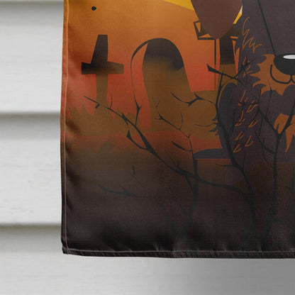 Caroline's Treasures BB4395CHF Halloween Wire Haired Dachshund Chocolate Canvas House Flag, Large, Multicolor