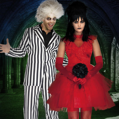 Leg Avenue Women's Beetle Bride 80s Halloween Costume, Red, Small