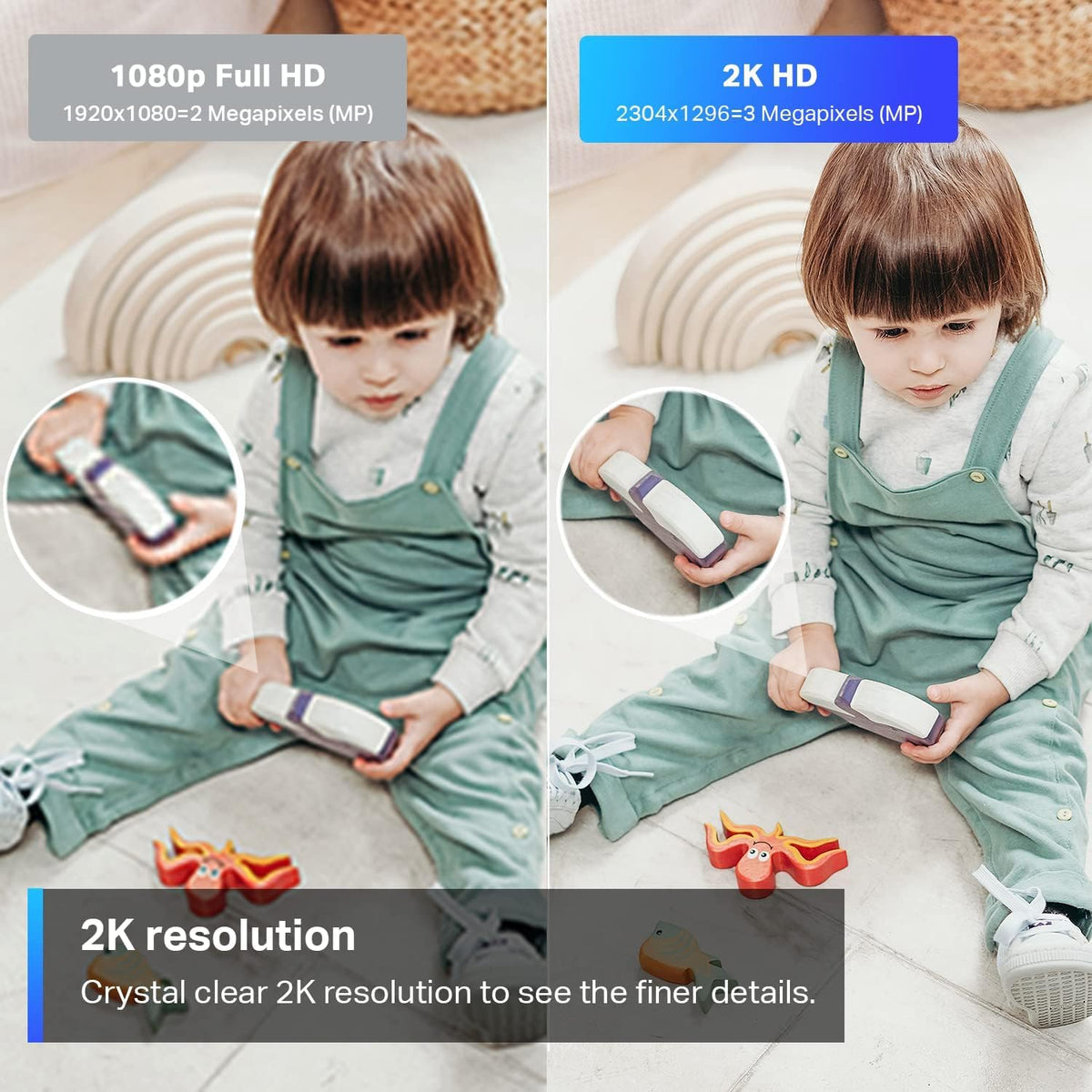 Tapo 2K Pan/Tilt Indoor Security WiFi Camera, 2 Pack, Baby & Pet Camera w/ 360° Motion Tracking, 2-Way Audio, Night Vision, Cloud & Local Storage (Up to 256 GB), Works w/Alexa & Google (Tapo C210P2) 🍁 All In One Marketplace Canada