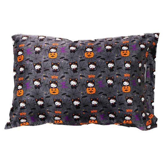 Sanrio Hello Kitty Skeleton Halloween Beauty Silky Satin Standard Reversible Pillowcase Cover 20x30 for Hair and Skin, (Officially Licensed Product) by Franco Collectibles