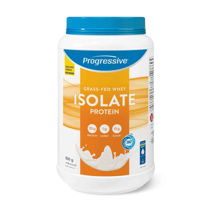 Progressive Grass-Fed 100% Whey Isolate Powder Unflavoured, with 35g of New Zealand Whey Concentrate per Scoop for Muscle Gain and Recovery, Pasture-Raised, Non-GMO, Antibiotic-Free, and Hormone-Free, 850g 🍁 All In One Marketplace Canada