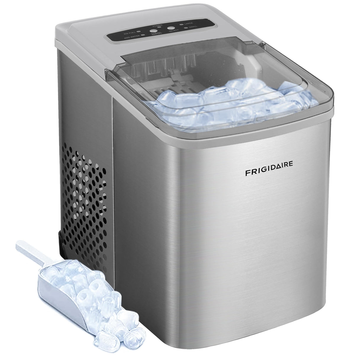 Frigidaire 26 Lbs per Day Portable Compact Maker, Ice Making Machine, Stainless, Medium 🍁 All In One Marketplace Canada