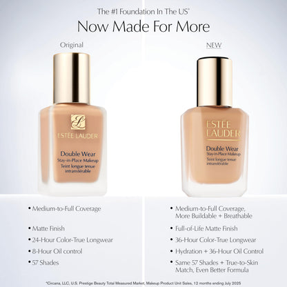 Estée Lauder Double Wear Stay-in-Place 24-Hour Long-Wear Matte Foundation, 30 ml, 1N0 Porcelain 🍁 All In One Marketplace Canada