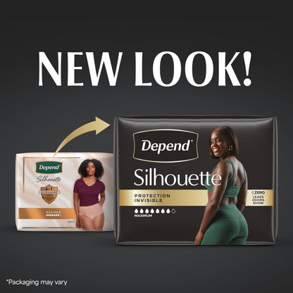 Depend Silhouette Adult Incontinence Underwear for Women, Maximum Absorbency, Medium, Pink, 56 Count (2 Packs of 28) 🍁 All In One Marketplace Canada