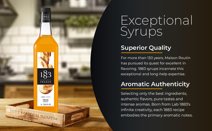Maison Routin 1883 Peach Syrup, Pet Bottle 1000 Milliliter 🍁 All In One Marketplace Canada