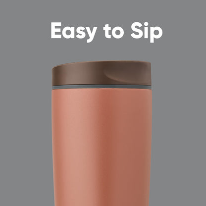 Owala SmoothSip Slider Insulated Stainless Steel Coffee Tumbler, Reusable Iced Coffee Cup, Hot Coffee Travel Mug, BPA Free 20 oz, Cozy Cocoa 🍁 All In One Marketplace Canada