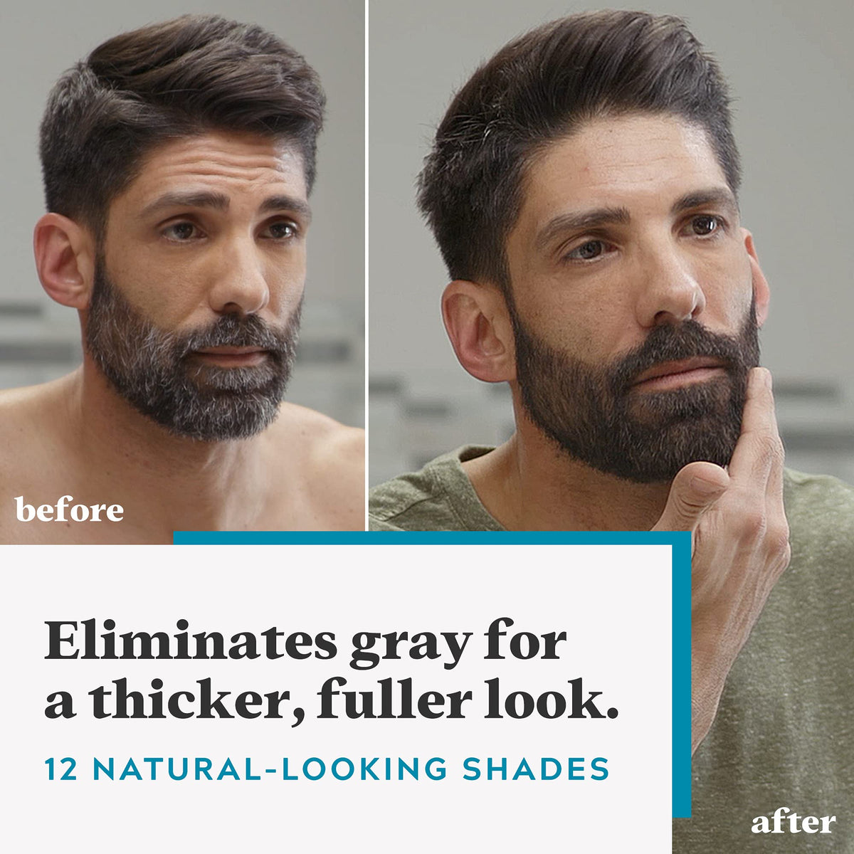 Just For Men Mustache & Beard, Beard Dye for Men with Brush Included for Easy Application, With Biotin Aloe and Coconut Oil for Healthy Facial Hair, Real Black, M-55 (3 Count) 🍁 All In One Marketplace Canada