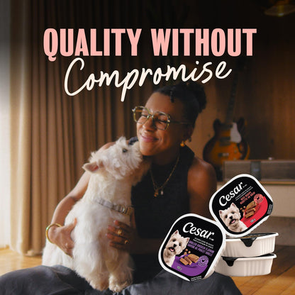 CESAR Classic Loaf in Sauce Wet Dog Food Poultry Selects Variety Pack, 8 Grilled Chicken Flavour, 8 Turkey Recipe & 8 Chicken & Liver Recipe, 24x100g Trays 🍁 All In One Marketplace Canada