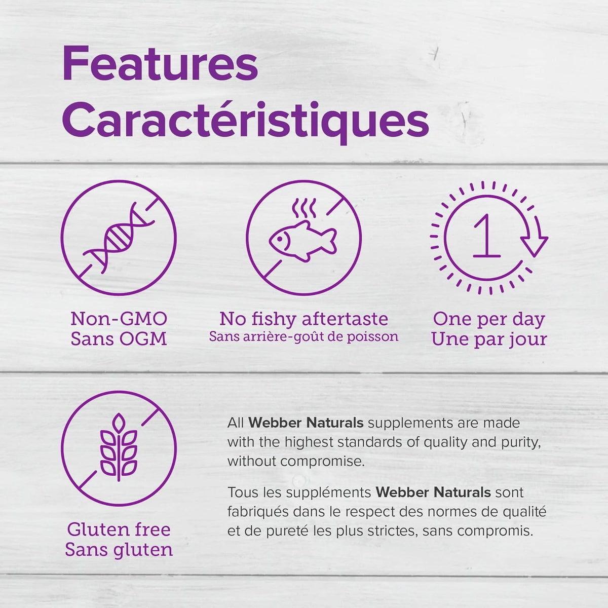 Webber Naturals Omega-3 900 mg Triple Strength, 80 Clear Enteric No Fishy Aftertaste Softgels, Supports Cardiovascular Health and Brain Function 🍁 All In One Marketplace Canada