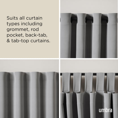Umbra Twilight Double Curtain Rod Set – Wrap Around Design Ideal for Blackout or Room Darkening Panels, 30 to 84 Inches, Black 🍁 All In One Marketplace Canada