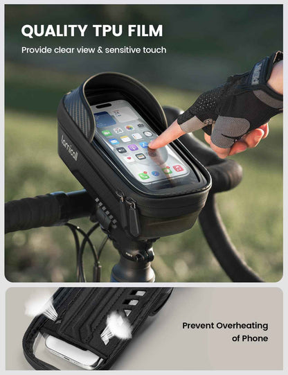 Lamicall Bike Frame Bag Waterproof - [Quick Install & Remove] 1.3L Bike Phone Bag with Sensitive Touch Screen, Bike Phone Holder with Rain Cover, Bicycle Top Tube Bag, Bike Accessories for Phones 4-7" 🍁 All In One Marketplace Canada